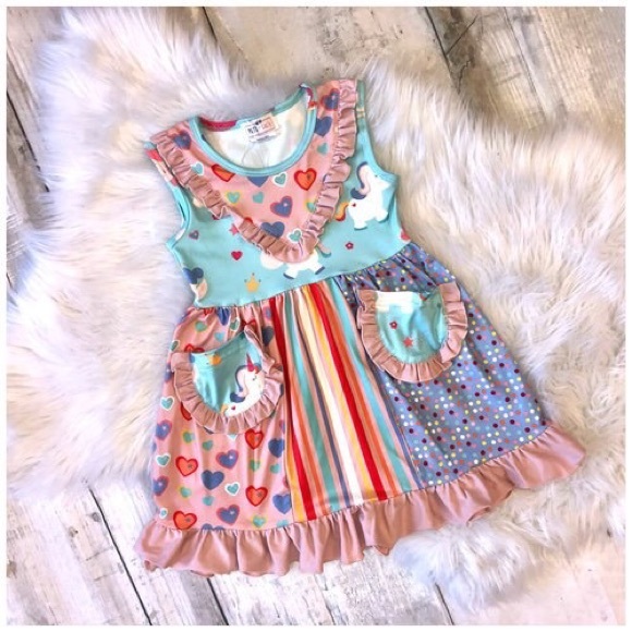Other - Unicorn mix pocket dress